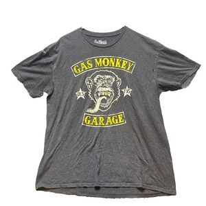 Gas Monkey Garage Shirt Adult Extra Large Gray Dallas Texas Streetwear Biker Men